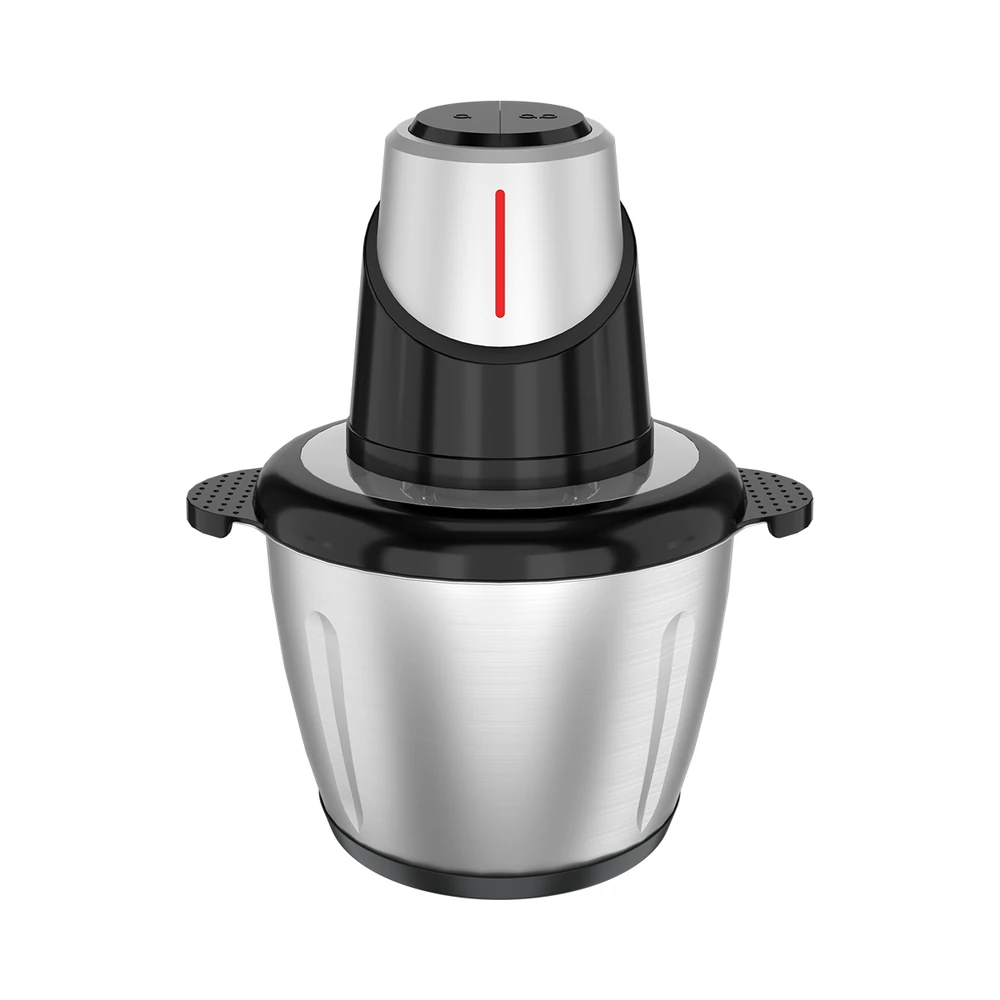 BG-01/BG-02/BG-03/BG-04 meat chopper, black and silver motor with metal bowl