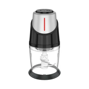 BG-05 meat chopper, black and silver motor with compact transparent bowl