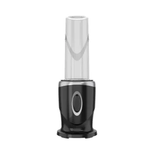 BL1461 juicer, tall transparent bottle and black base, angled view