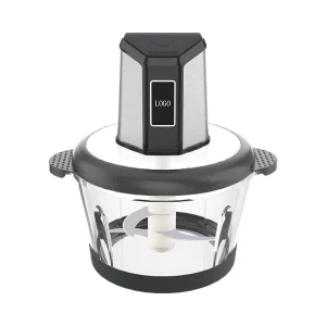 BM-01/BM-02/BM-03/BM-04 meat chopper, angular motor with transparent bowl and black base ring