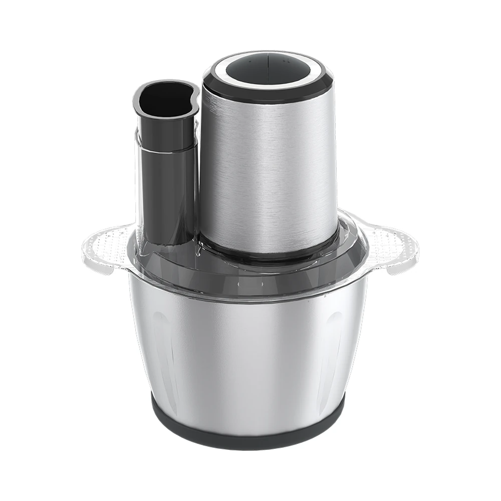 CY-01/CY-02/CY-03/CY-04 meat chopper, silver offset motor and metal bowl