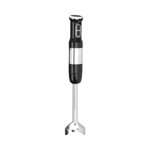 HB-01/HB-02 hand blender, black hand unit with blending shaft, front view