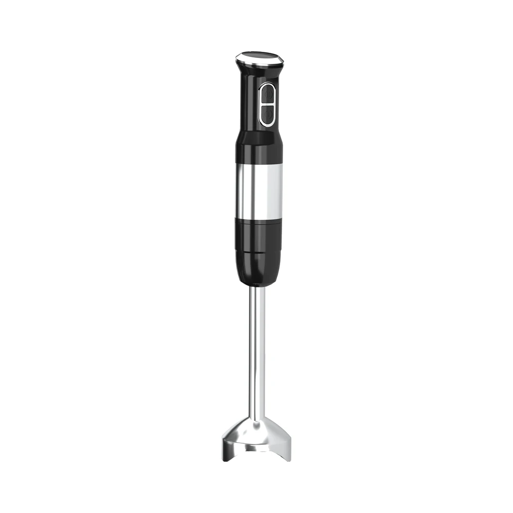 HB-01/HB-02 hand blender, black hand unit with blending shaft, front view