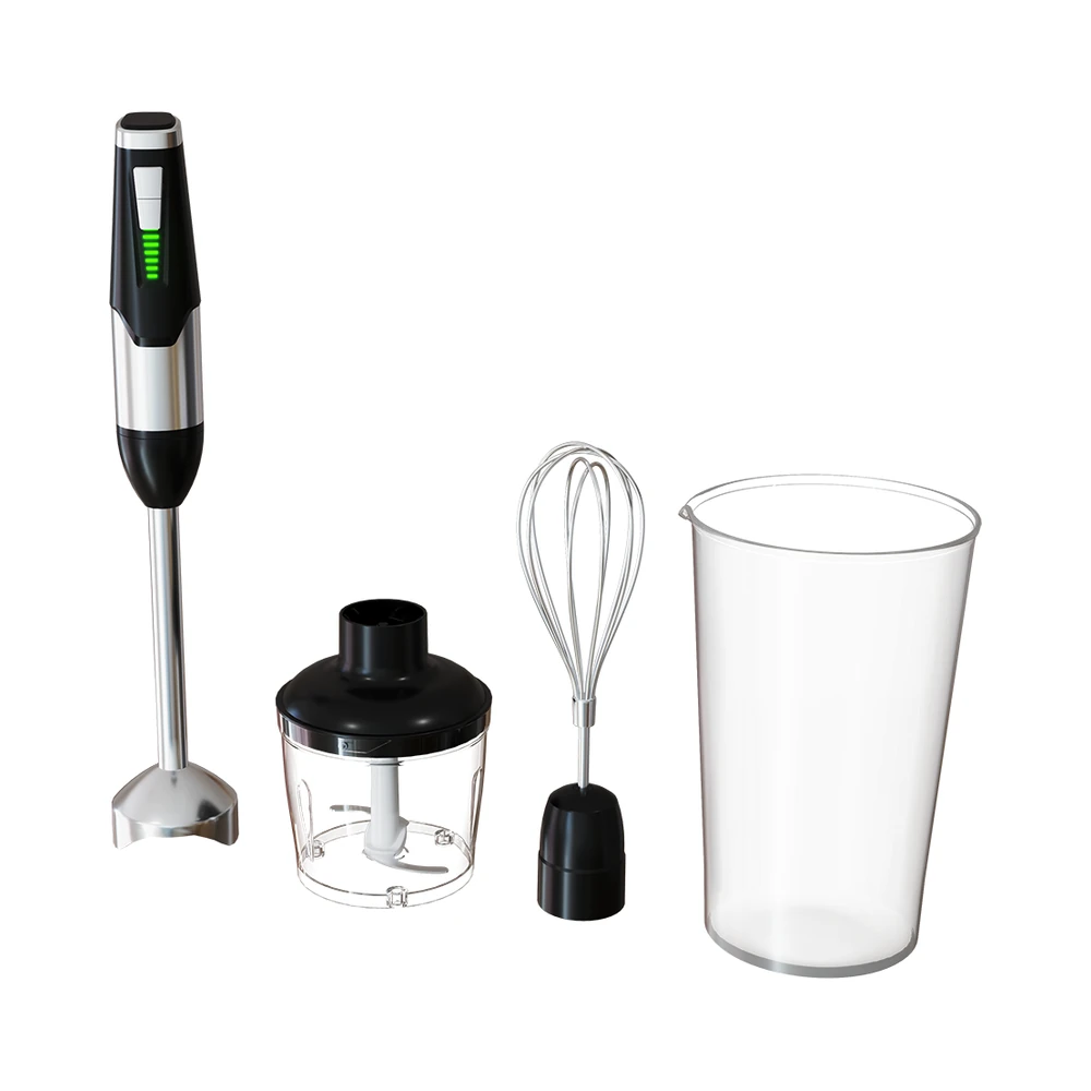 HB-D1/HB-D2 hand blender, black and silver hand blender set with green controls