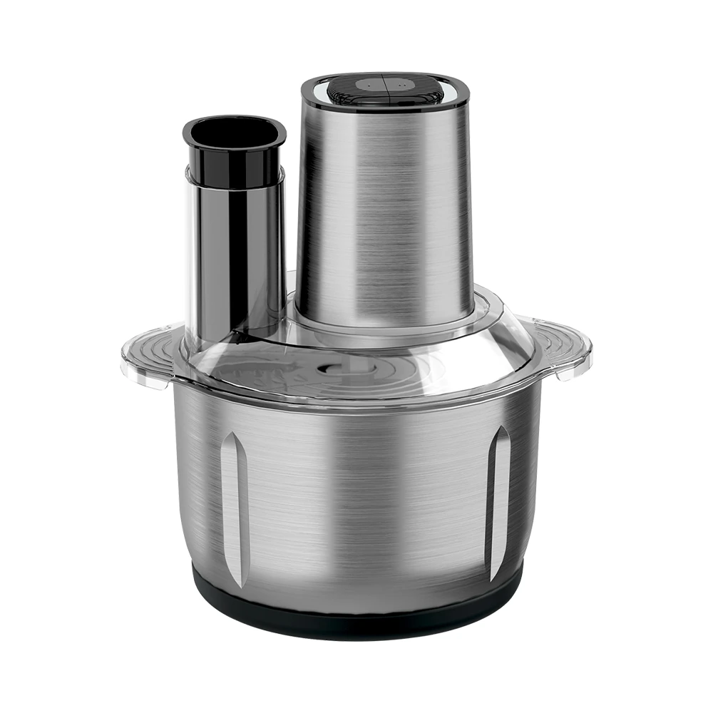 HX05/HX06/HX07/HX08 meat chopper, silver offset motor and alternate metal bowl