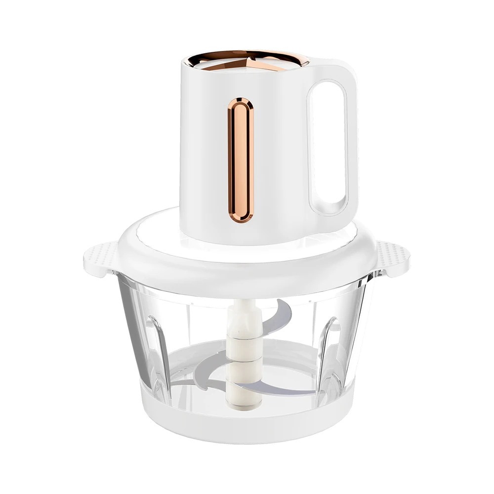MB-01/MB-02/MB-03/MB-04 meat chopper, white handled motor and transparent bowl