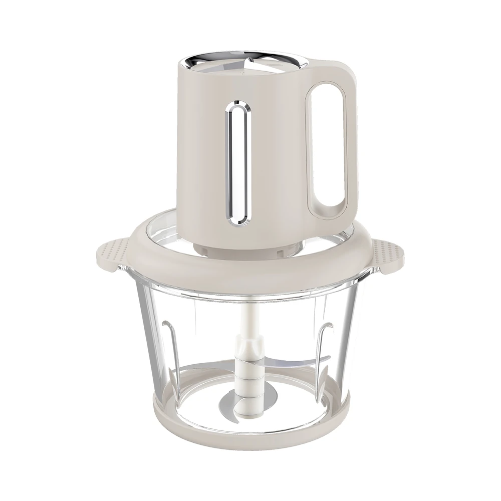 MB-01/MB-02/MB-03/MB-04 meat chopper, beige handled motor and transparent bowl