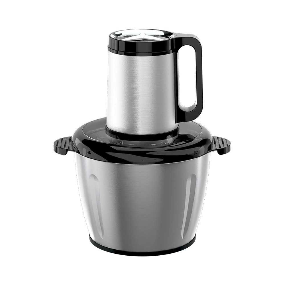 MB-C1/MB-C2/MB-C3/MB-C4 meat chopper, silver handled motor and metal bowl