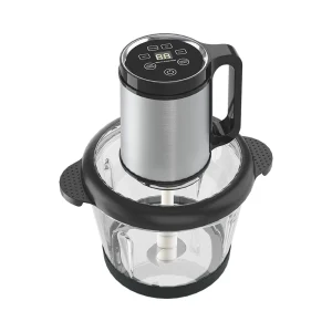 MB-X1/MB-X2/MB-X3/MB-X4 meat chopper, digital silver motor with black handle and transparent bowl