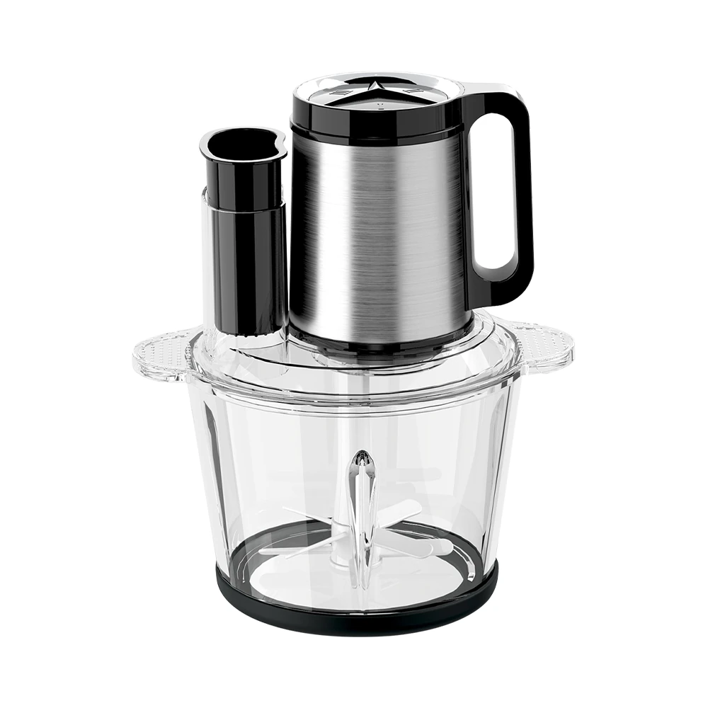 MBA5/MBA6/MBA7/MBA8 meat chopper, silver motor with black handle and transparent bowl