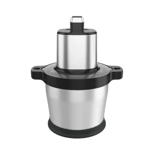 MC-06 meat chopper, silver motor with short top handle and metal bowl