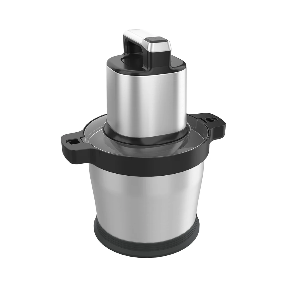 MC-06 meat chopper, top handle and bowl at an angle