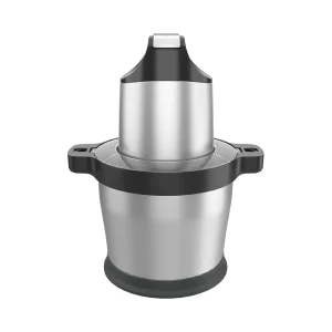 MC-07 meat chopper, tapered silver motor with top grip and metal bowl