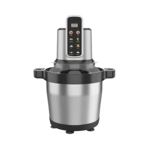 MC-X1 meat chopper, digital motor housing and metal bowl