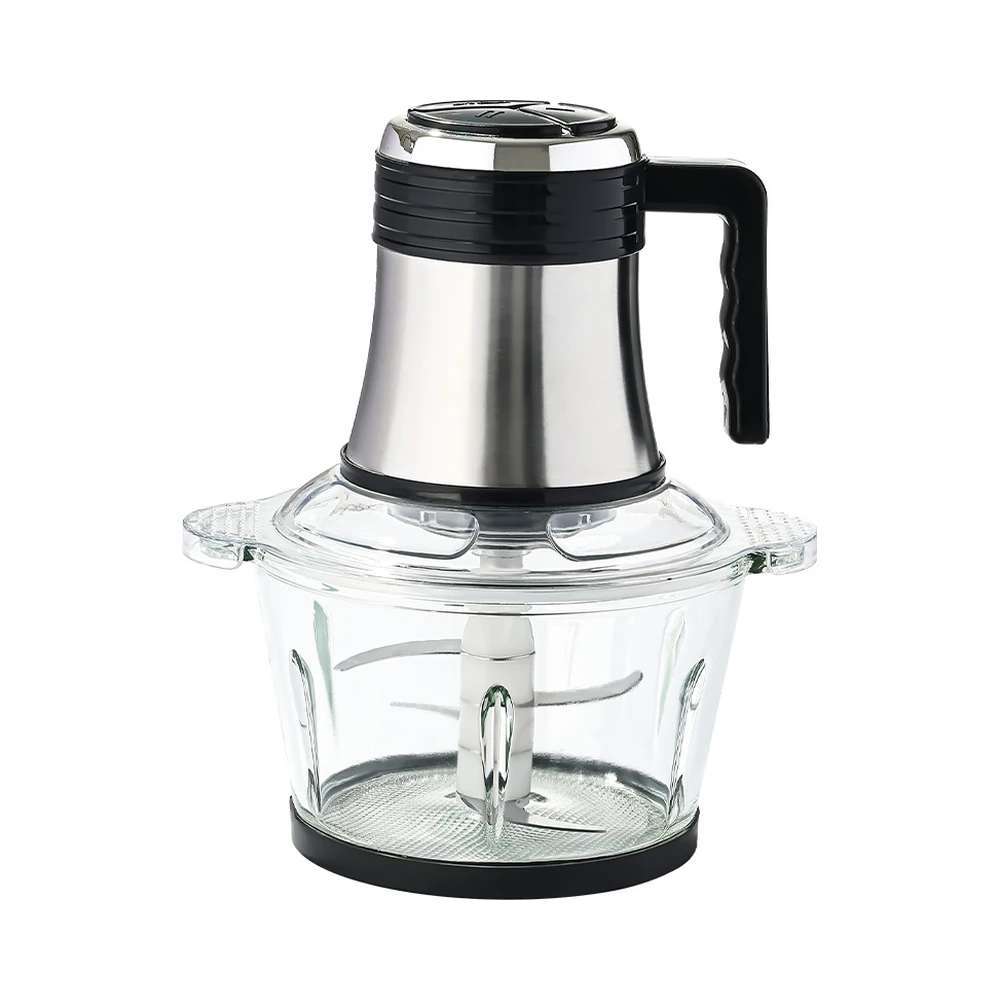 MT-01/MT-02/MT-03/MT-04 meat chopper, black handled motor and transparent bowl