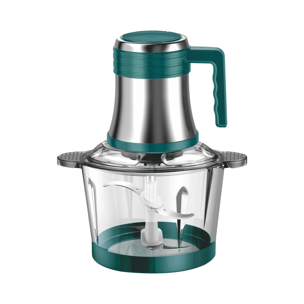 MT-01/MT-02/MT-03/MT-04 meat chopper, green handled motor and transparent bowl
