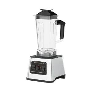 PBJ-A1 blender, white base and clear jug, front view