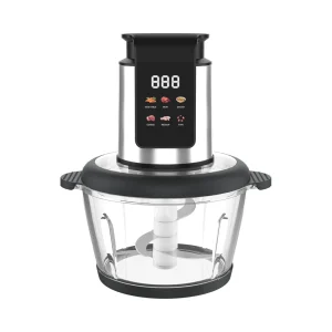SD-01/SD-02/SD-03/SD-04 meat chopper, digital black and silver motor with transparent bowl