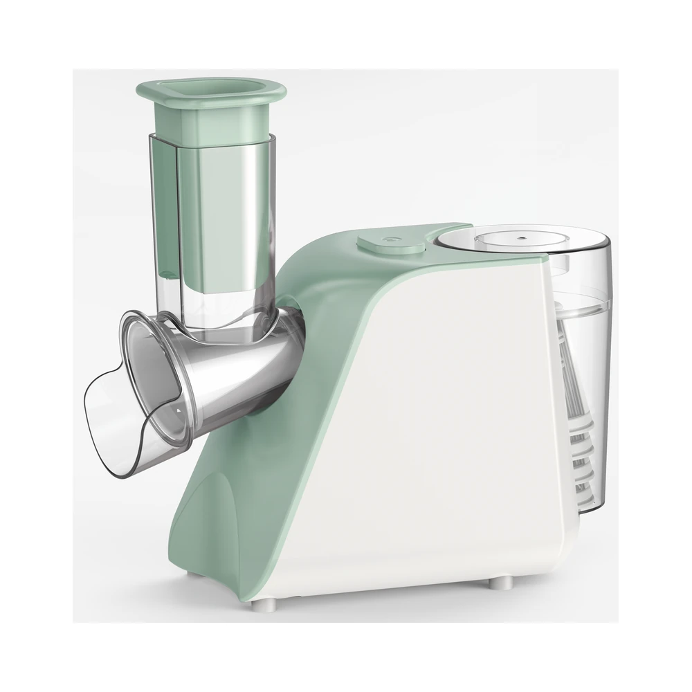 SLJ01 salad maker, mint and white housing with clear feed tube