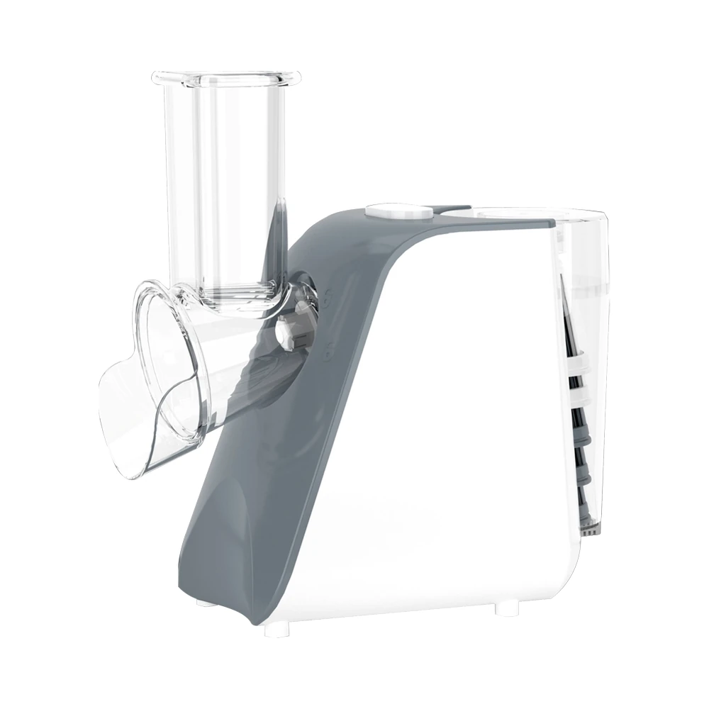 SLJ01 salad maker, blue-grey and white housing with clear feed tube