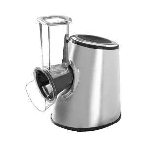 SLJ03 salad maker, rounded silver housing and clear feed tube