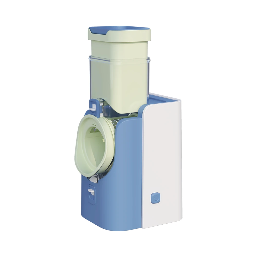 SLJ04 salad maker, blue housing with pale green feed tube