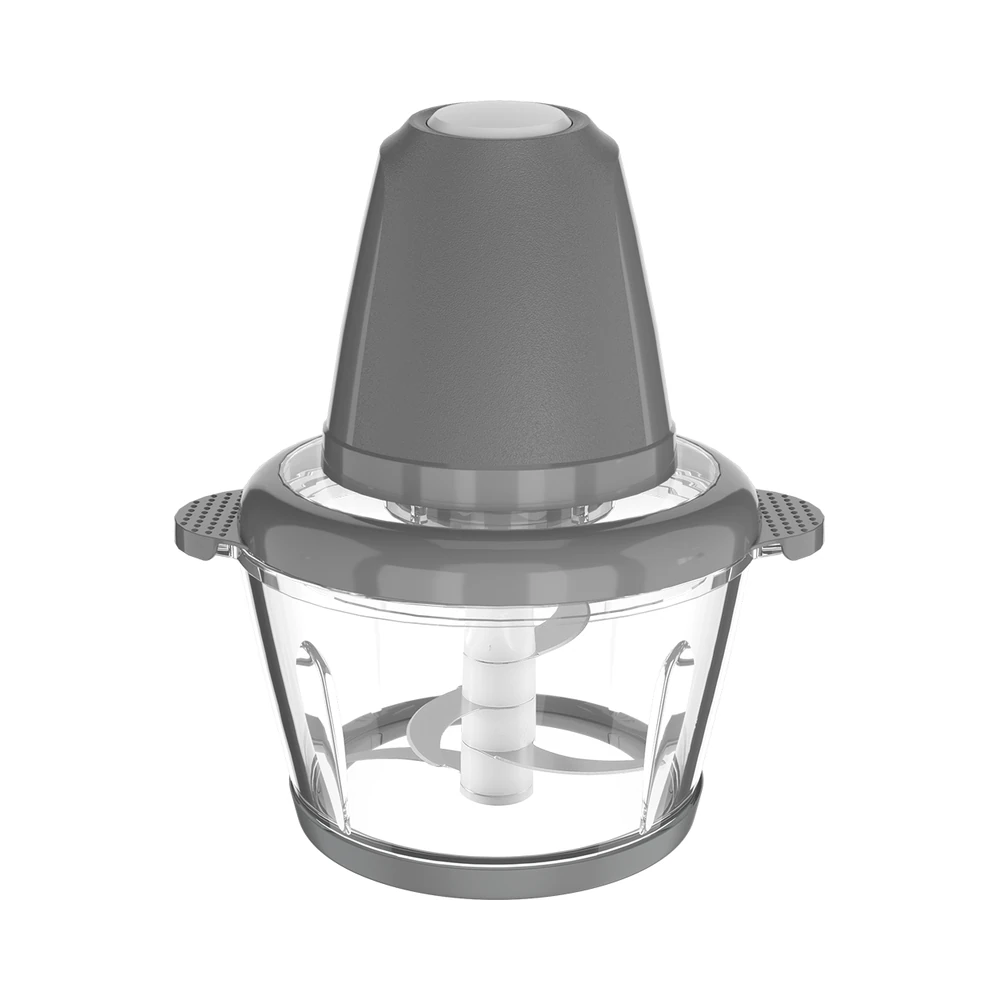 XW-01/XW-02/XW-03/XW-04 meat chopper, grey tapered motor and transparent bowl