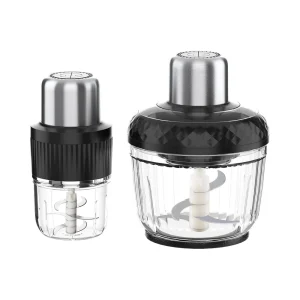 ZD-A1 meat chopper, black trim with two transparent bowl sizes