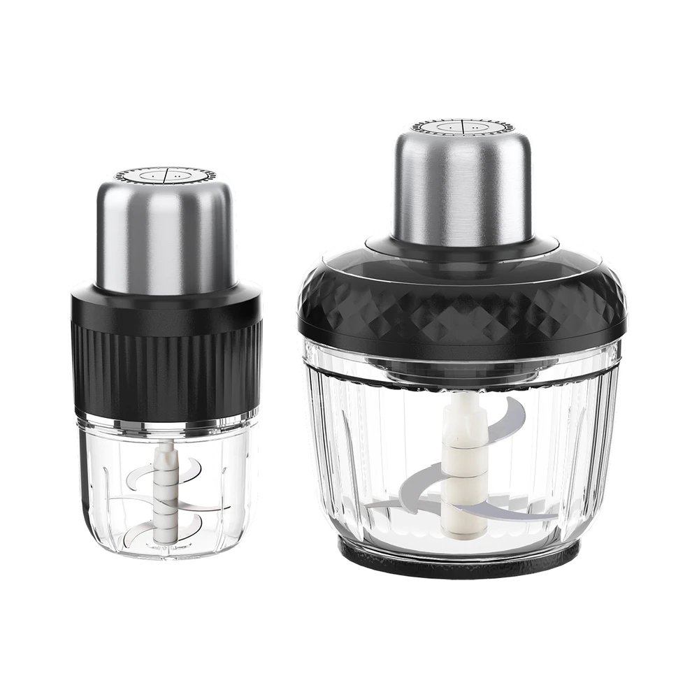 ZD-A1 meat chopper, black trim with two transparent bowl sizes