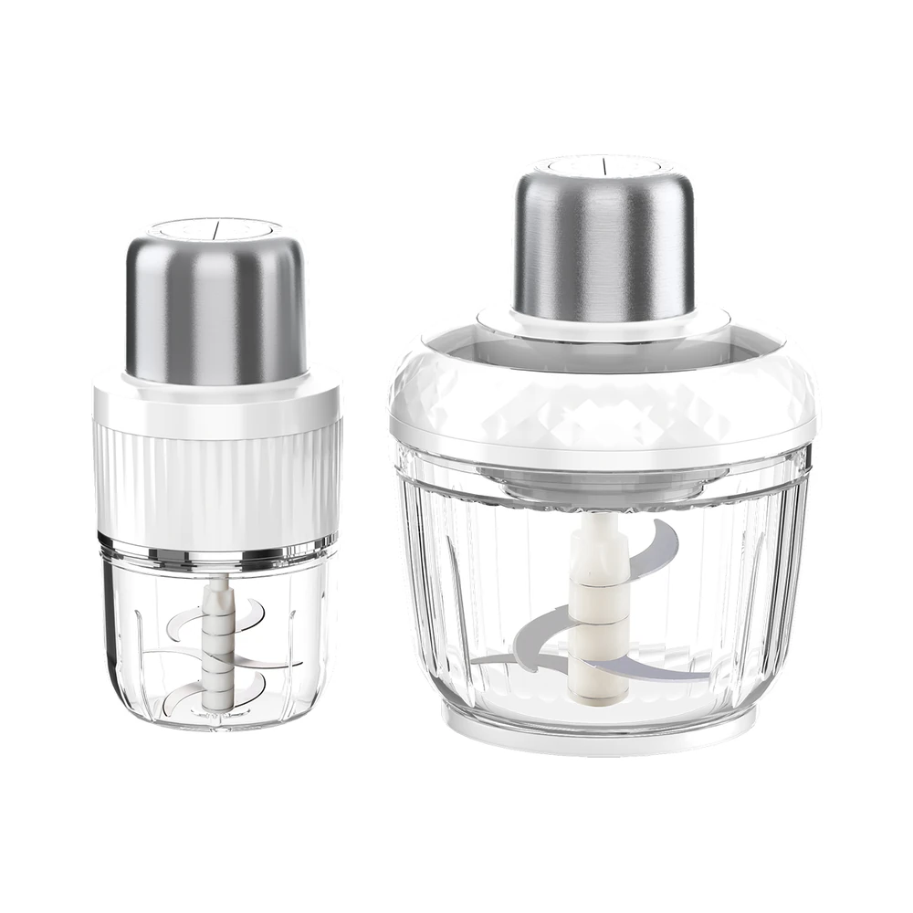 ZD-A1 meat chopper, white trim with two transparent bowl sizes
