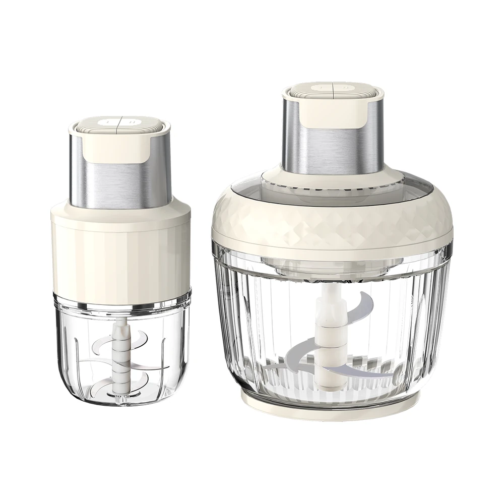 ZD-A3 meat chopper, beige motor and trim with two transparent bowl sizes